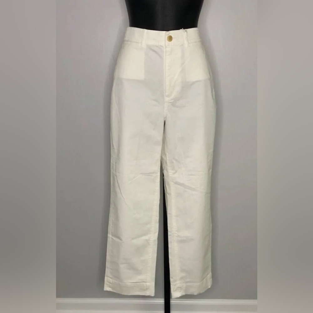 Everlane NEW Women's Cream Straight Leg Pants 12